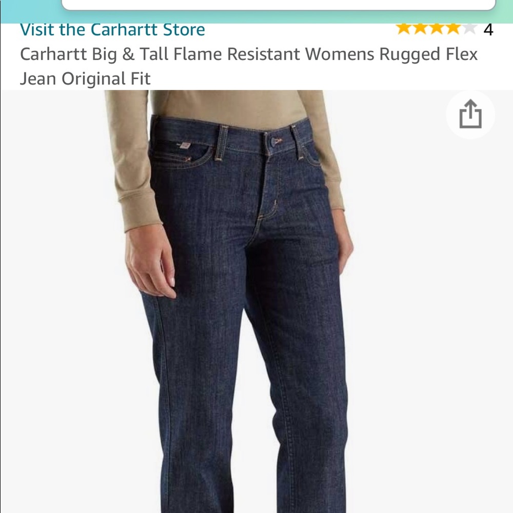 New in bag Carhartt FR Women's rugged flex jean original fit 10T